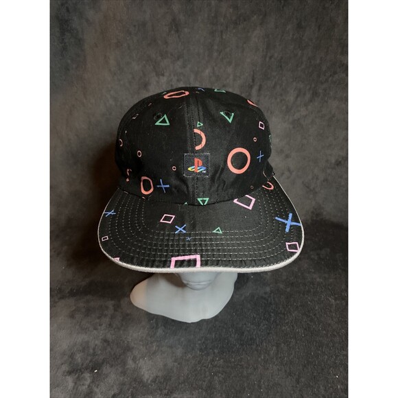 Y2K Rare Official Sony Playstation Hat Reversible Adjustable Strap Grey/Black - Picture 5 of 8